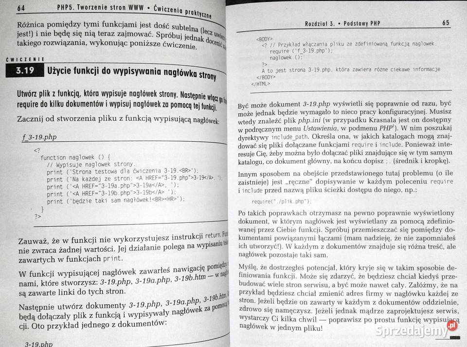 PHP5 Tworzenie stron WWW Ćwiczenia praktyczne Pozostałe lubelskie Chełm