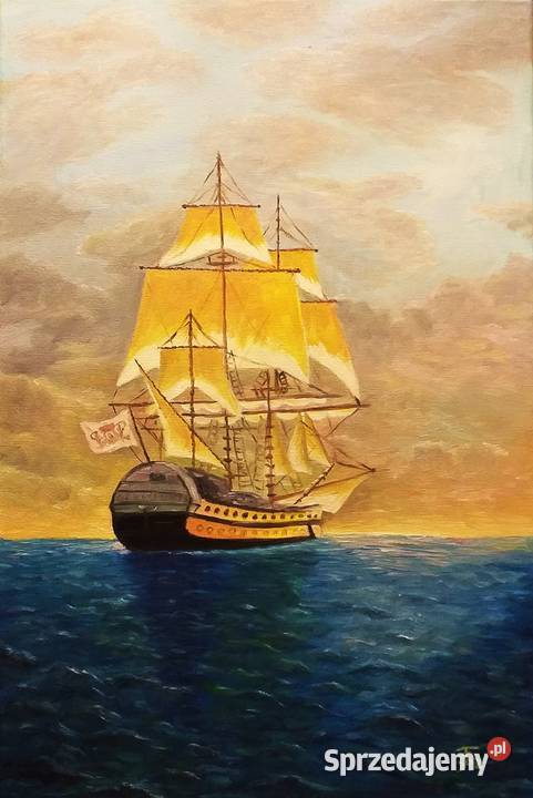 Obraz olejny Żaglowiec