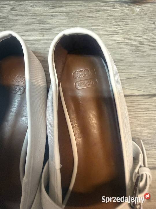 41 Asos Design Białe baleriny z Londynu Nowe Kraków