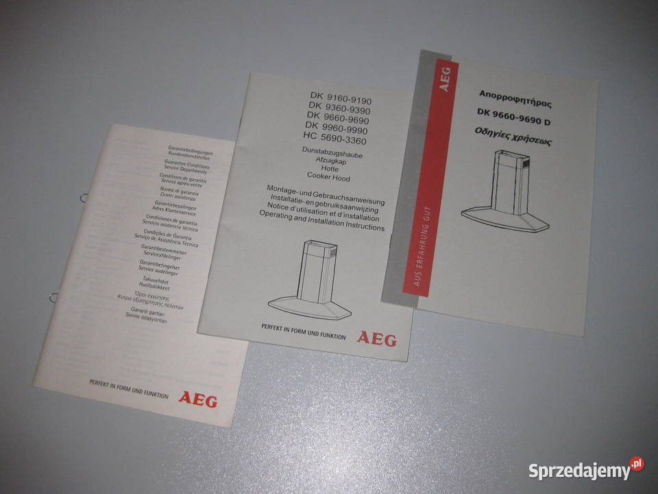 AEG Okap kuchenny przyścienny stalowy 90 opolskie Bierawa sprzedam