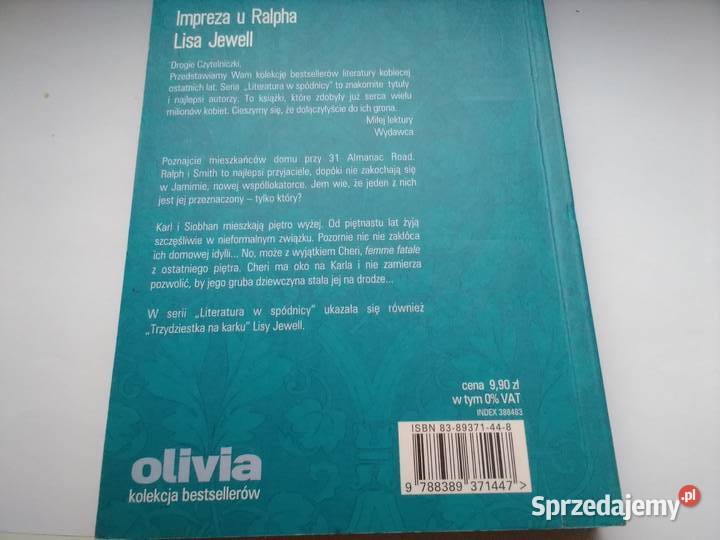 Lisa Jewell Impreza u Ralpha literatura piękna - proza polska Proza i poezja Łódź sprzedam