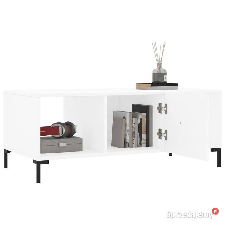 Stolik kawowy biały 102x50x40 materiał Warszawa