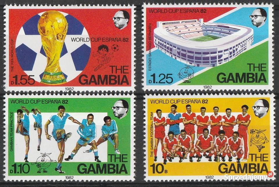GAMBIA MŚ HISZPANIA PIŁKA NOŻNA 1982 CZYSTE Łódź
