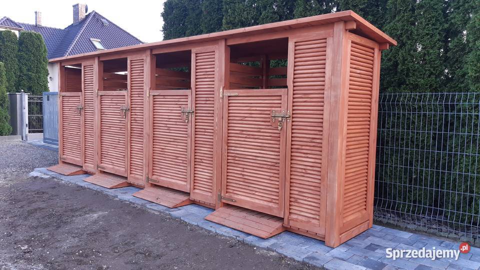 Wiata śmietnikowa zadaszenie na kosze segregacja Kalety