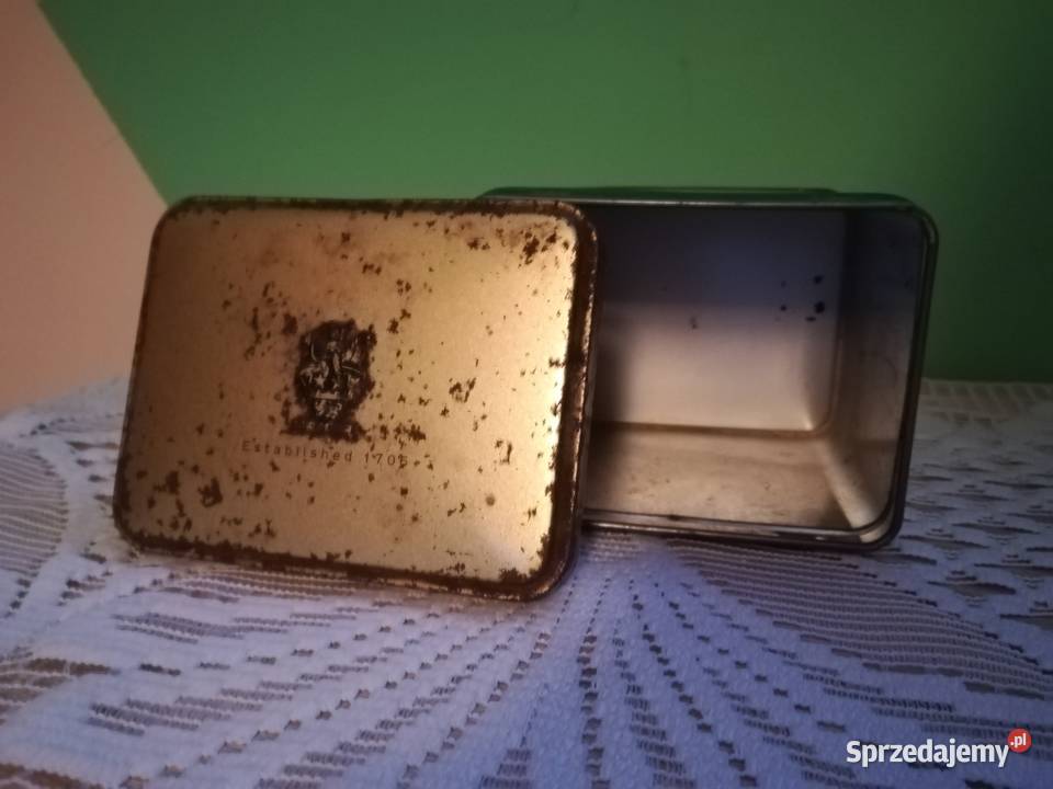Puszka kawie herbacie PRL Hipokrates Milde Bohne Pocztówki i karty telefoniczne mazowieckie