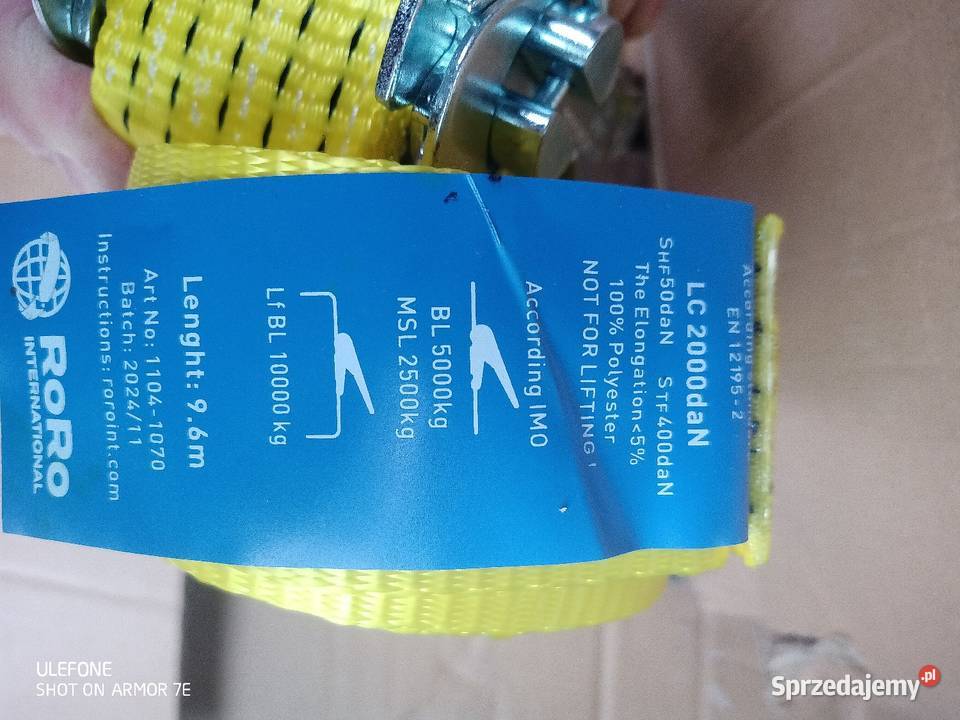 Pasy mocujące transportowe 10m podlaskie Suwałki