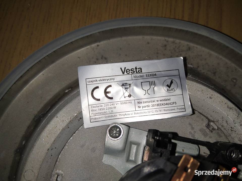 element grzewczy płyta grzewcza czajnika VESTA Dom i Ogród Ostrów Mazowiecka sprzedam