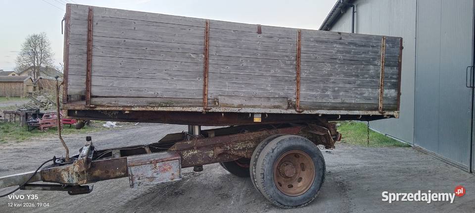 Przyczepa rolnicza wywrotka Jednoosiowa Metalowa Przyczepy rolnicze Stupsk