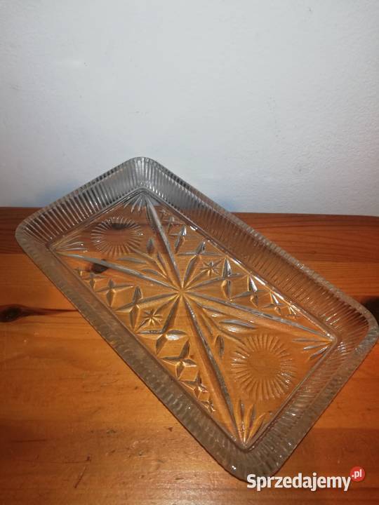 Patera szklana PRL Warszawa