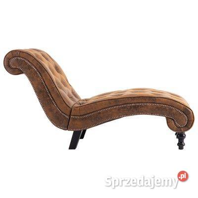 vidaXL Szezlong brązowy sztuczna skóra mazowieckie Warszawa