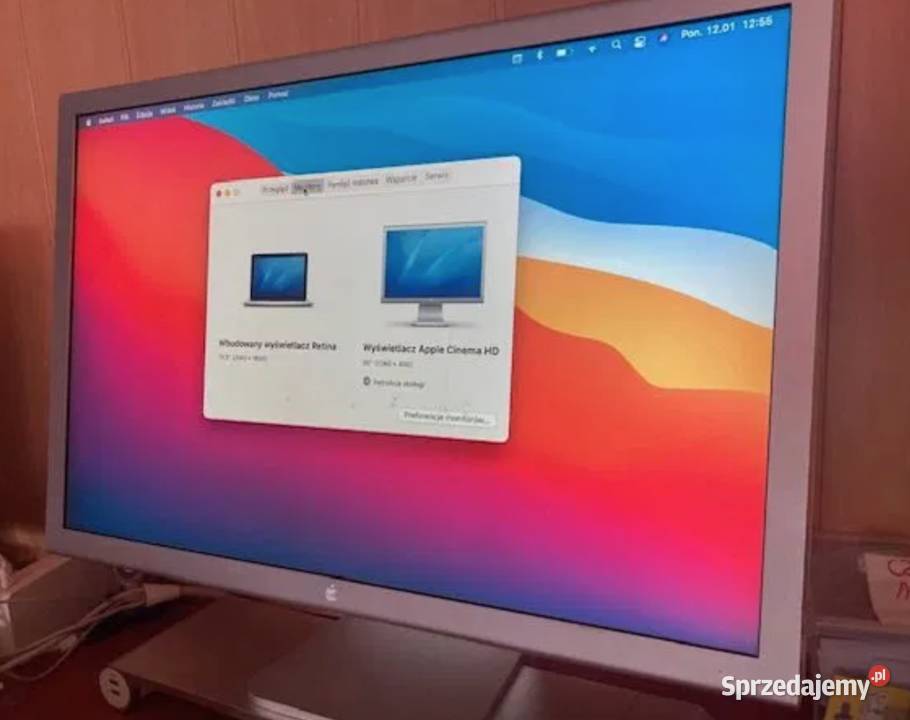 monitor komputerowy cinema HD display Apple Mac