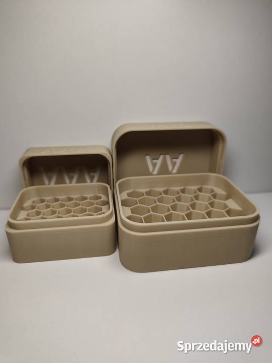 Zestaw organizerów na baterie AA AAA różne łódzkie