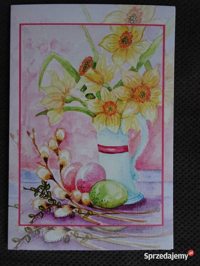 pocztówka kartka świąteczna Wielka Noc Warszawa