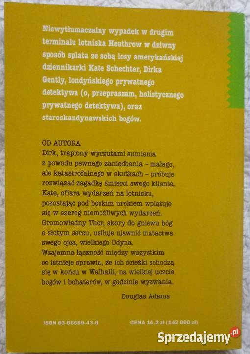 Długi mroczny podwieczorek dusz Douglas Adams ISBN 8386669438 Warszawa
