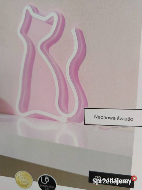 NAJTANIEJ Neon Kotek Kot Led Dekoracja Ścienna Zabrze