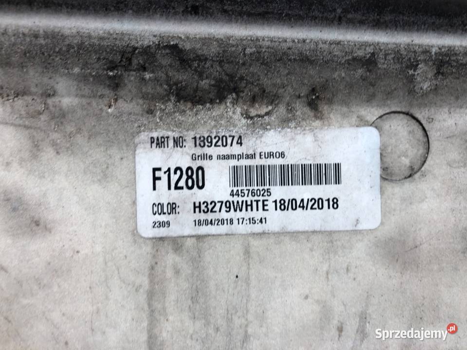 MASKA DAF XF Ciągnik siodłowy POKRYWA PRZEDNIA