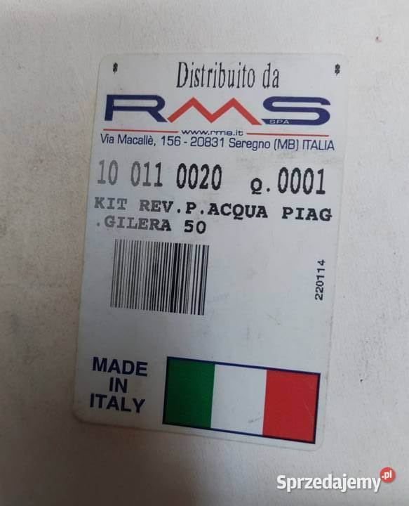 Zestaw naprawczy pompy wody RMS Piaggio Gilera Kielce
