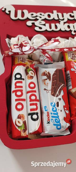 Pinobox w kształcie świątecznego buta zestaw Czekolady i czekoladki dolnośląskie Wrocław