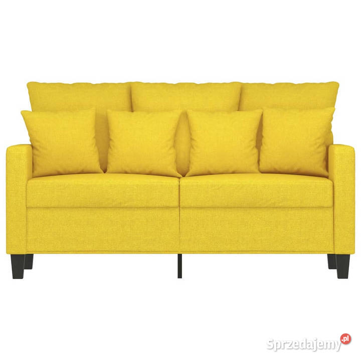 Sofa 2osobowa jasnożółta 120 tapicerowana Sofy i kanapy Warszawa