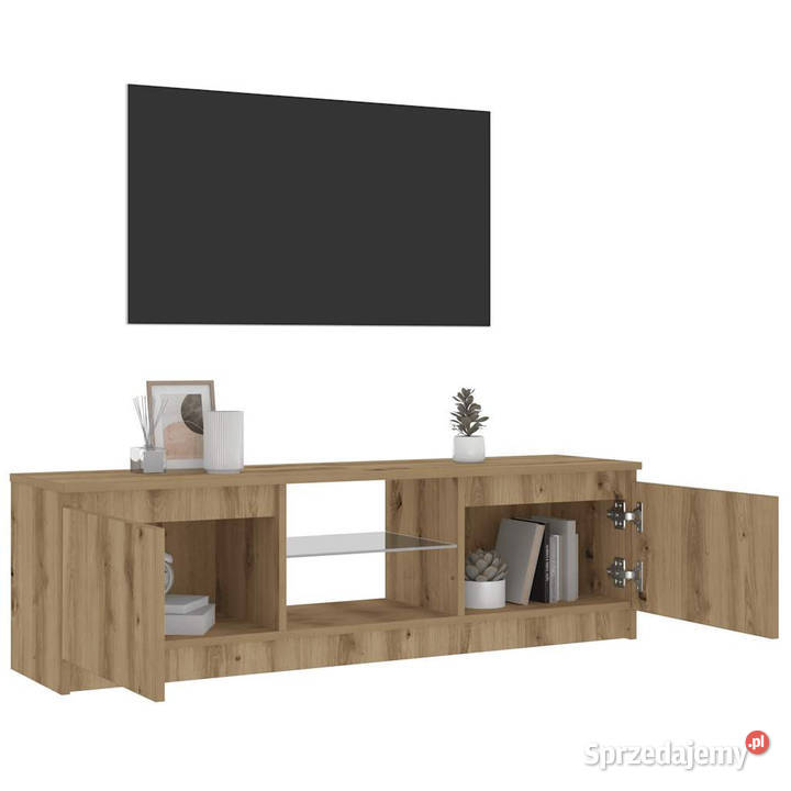 Szafka pod TV z oświetleniem LED dąb artisan Warszawa