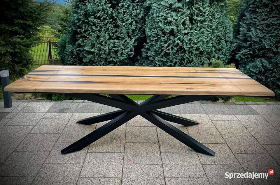Stół Amsterdam Black Spider z dostawkami stół na 76cm podkarpackie Rzeszów