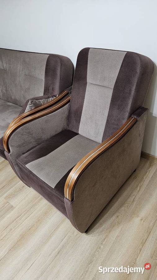 Komplet wypoczynkowy wersalka dwa fotele Słupca