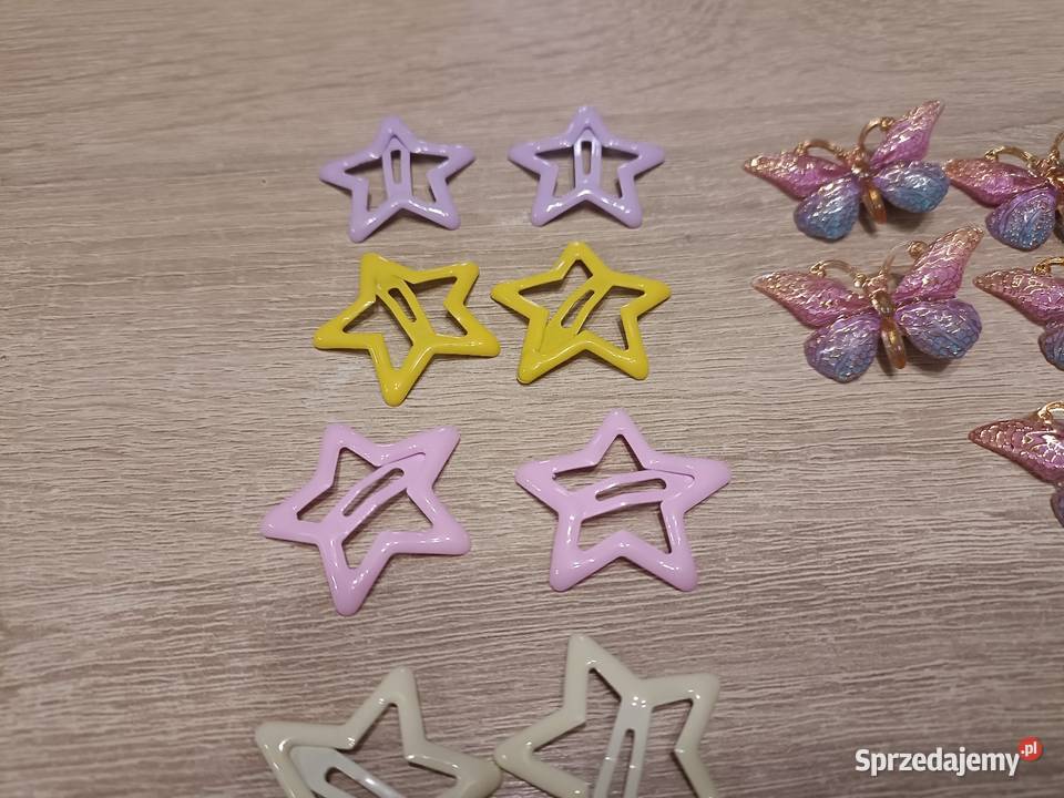 Zestaw 15 spinek gwiazdki i motylki Kwidzyn