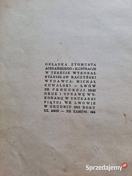 Lwów Baśnie i Podania 1943 Rok wydania 1943