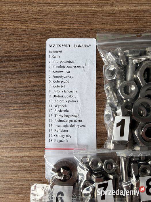 NOWY KOMPLET ŚRUB ŚRUBY NIERDZEWNE MZ ES 1751 MZ Bielsko-Biała