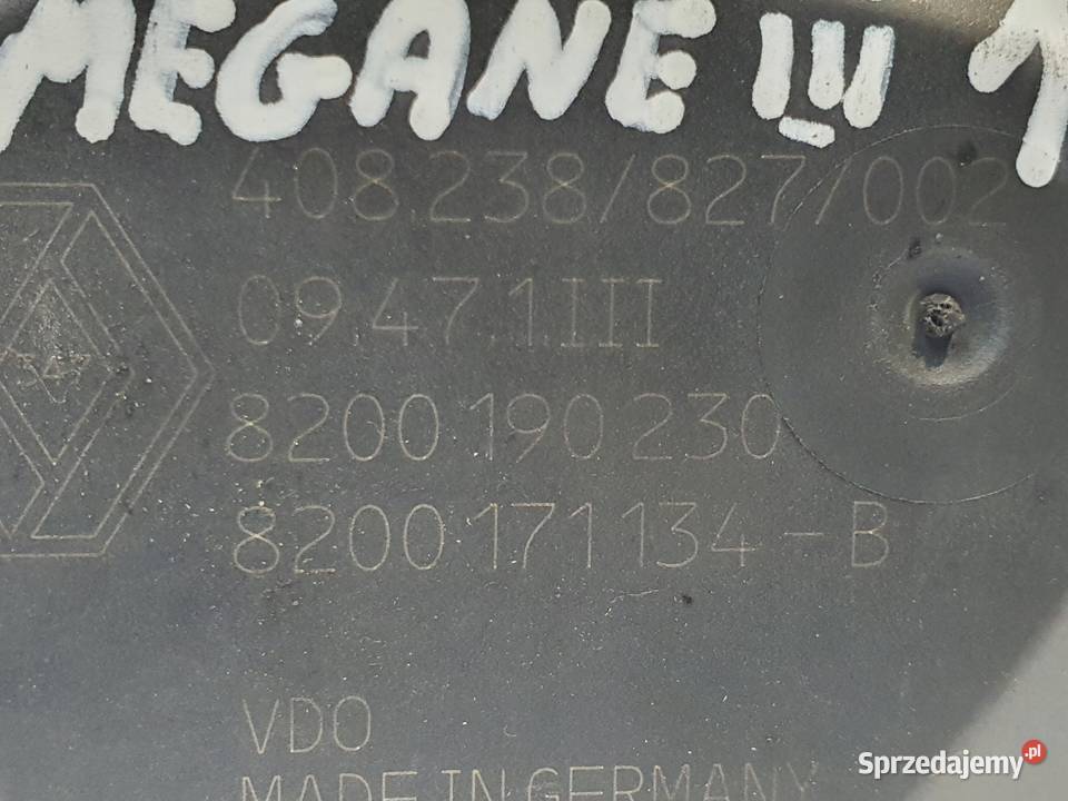 PRZEPUSTNICA Renault Megane III Scenic III 16 Przepustnice Chełm sprzedam