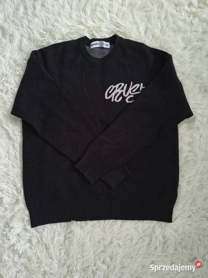 Bershka Sweter Czarny Streetwear Skater Style Myślenice sprzedam