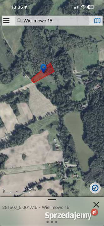 Działka budowlana na mazurache Wielimowo