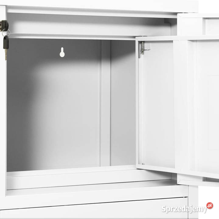 Szafka biurowa biała 90x40x102 stalowa WM336405 Warszawa sprzedam
