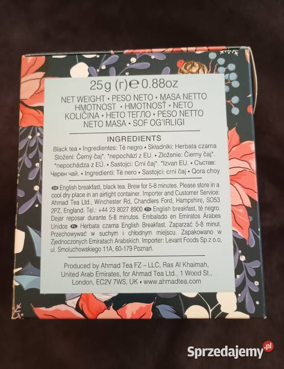 Herbata czarna angielska Ahmad TeaBombka Łódź