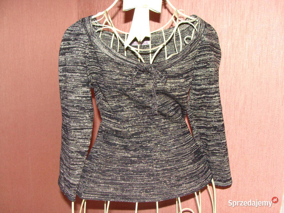 sweter bluzka melanż złotoczarny łódzkie Łódź