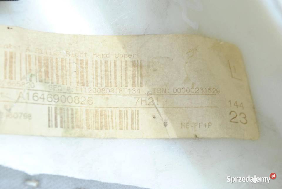 OSŁONA POSZYCIE SŁUPKA PRAWY PRZÓD ML W164 LIFT