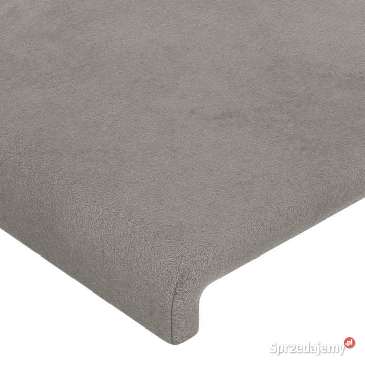 Zagłówek do łóżka z LED jasnoszary 80x5x7888 Meble