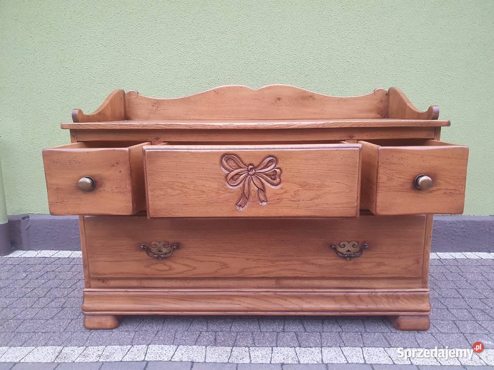Komoda z szufladami drewno dębowe Komody wielkopolskie Szymanowice