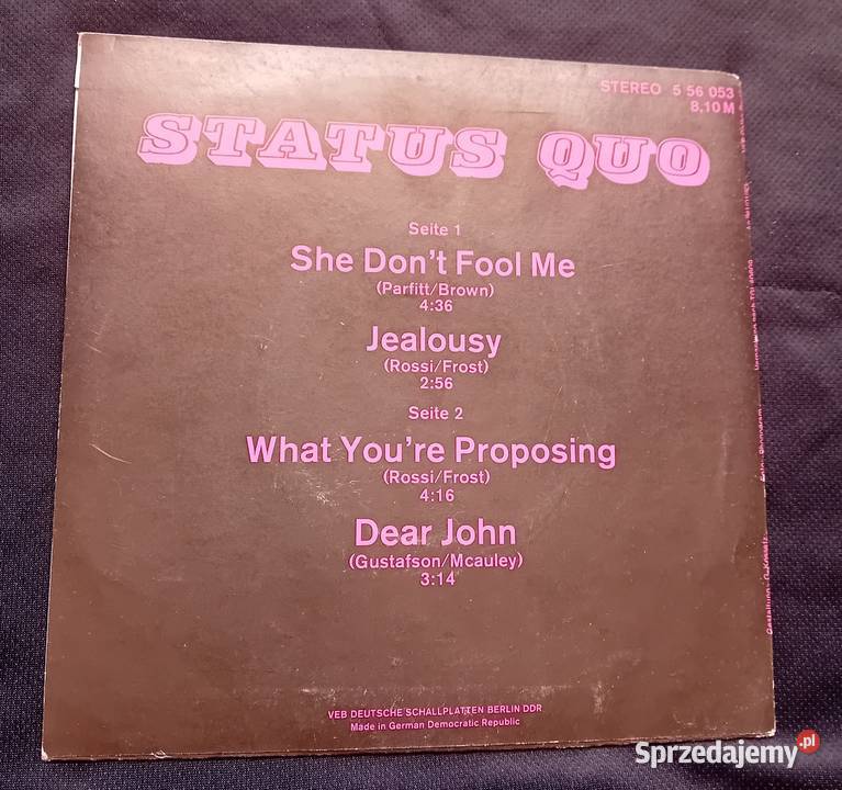 EP Status Quo She Dont Fool Me Amiga 1983 r Koźminek