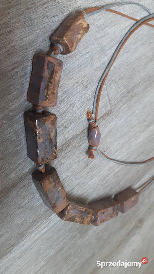 Naszyjnik ceramiczny ręcznie wykonany Otwock sprzedam