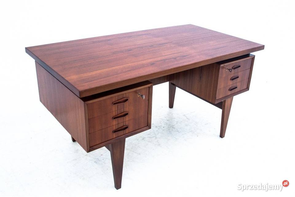 Tekowe biurko duński design lata 60