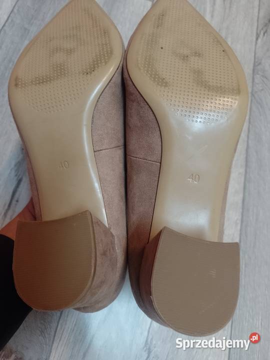 40 Jenny Fairy Beżowe czółenka wieczorowe NOWE Kraków