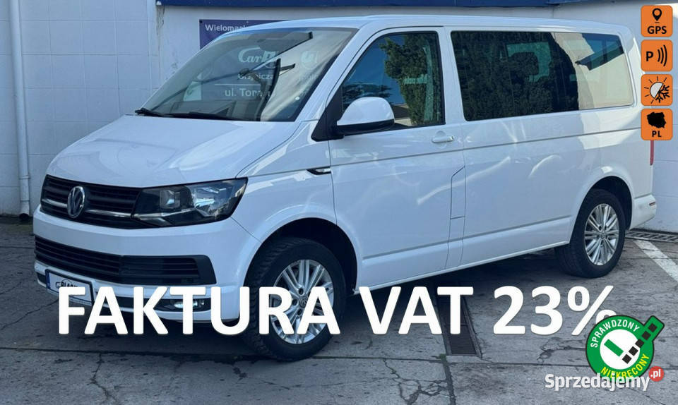 Volkswagen Transporter Salon Polska Bezwypadkowy biały