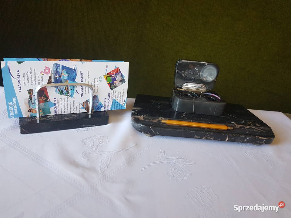 Kałamarz przedwojenny marmurowy lata 20 ubigłego Tarnowskie Góry