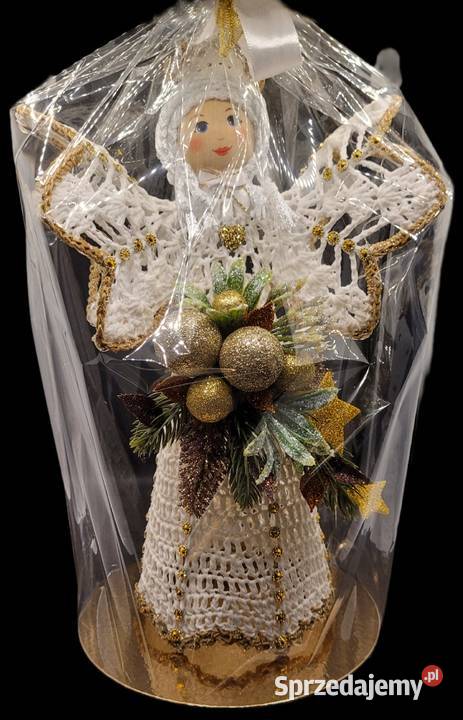 Świąteczny Anioł ręcznie wykonany 29 Boże Narodzenie Krzywaczka