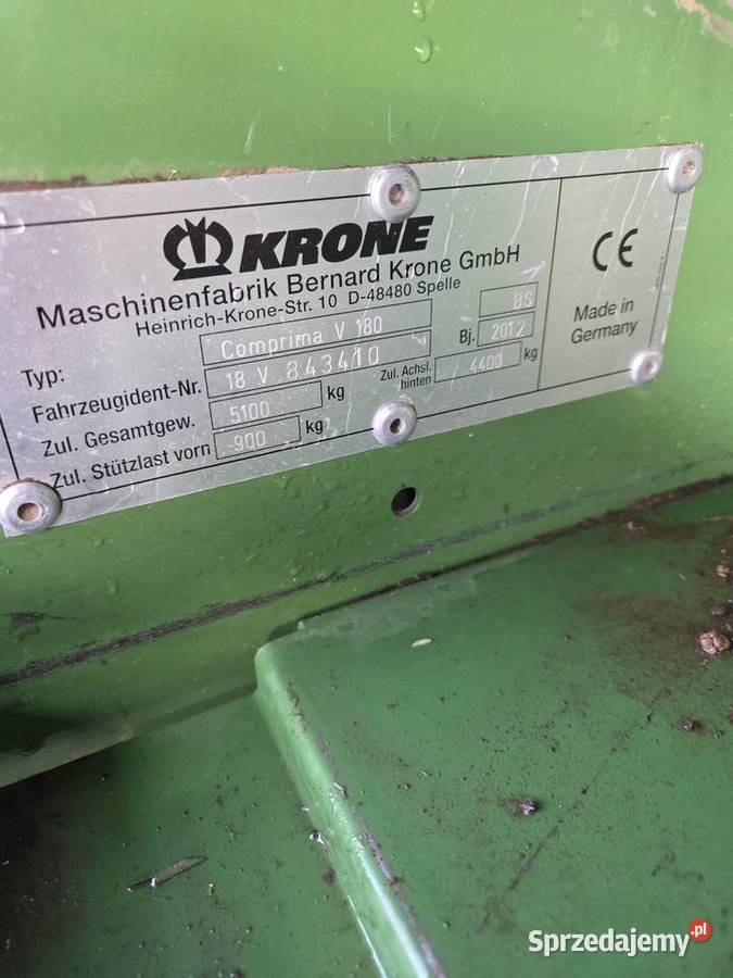 Presa Krone Comprima V 180 XC Bolesławiec sprzedam