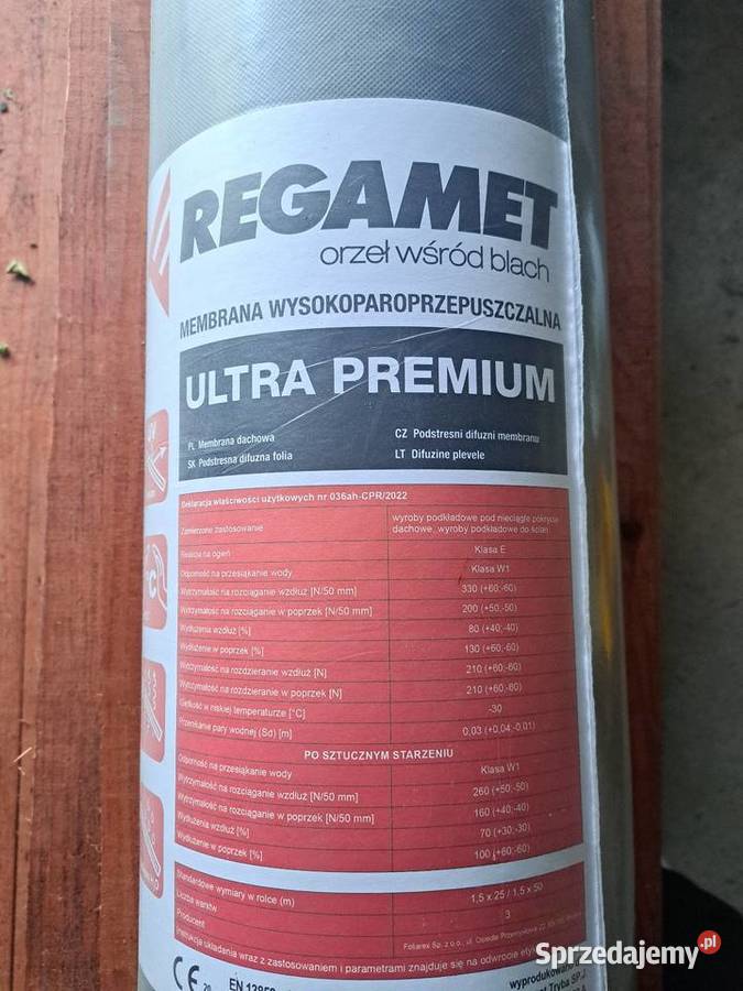 Membrana dachowa Regamet Ultra Premium 15mx50m Zabrnie sprzedam