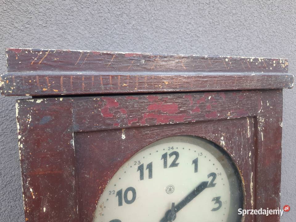 124 Stary zegar ścienny Metron linkowy żyłkowy