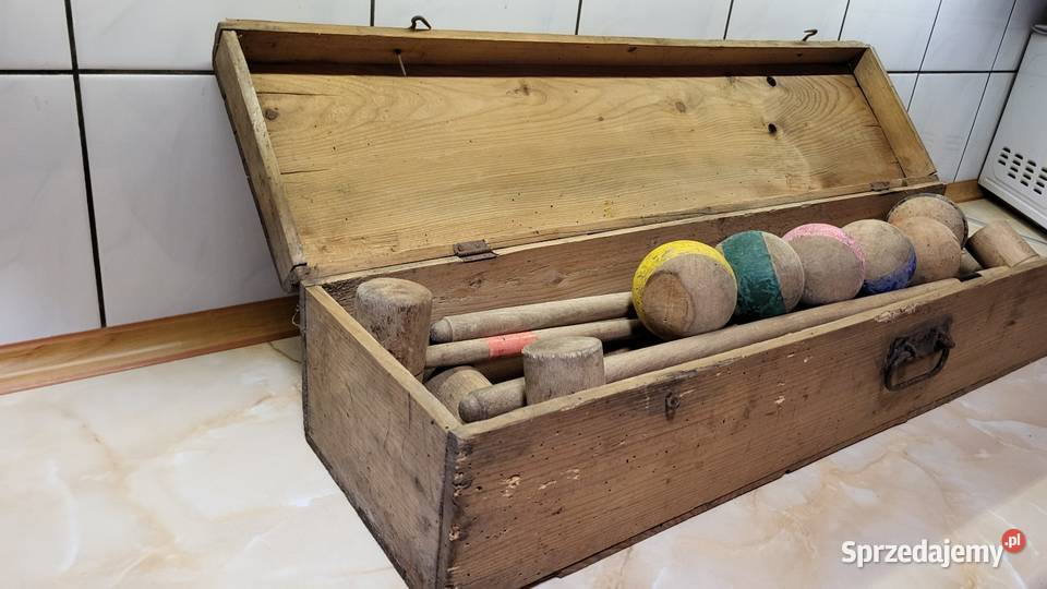 Zabytkowa skrzynia do gry w krokieta croquet Puszczykowo sprzedam