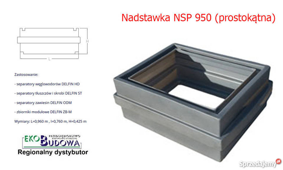 Nadstawki Delfin NSP 950 do oczyszczalni, separatorów